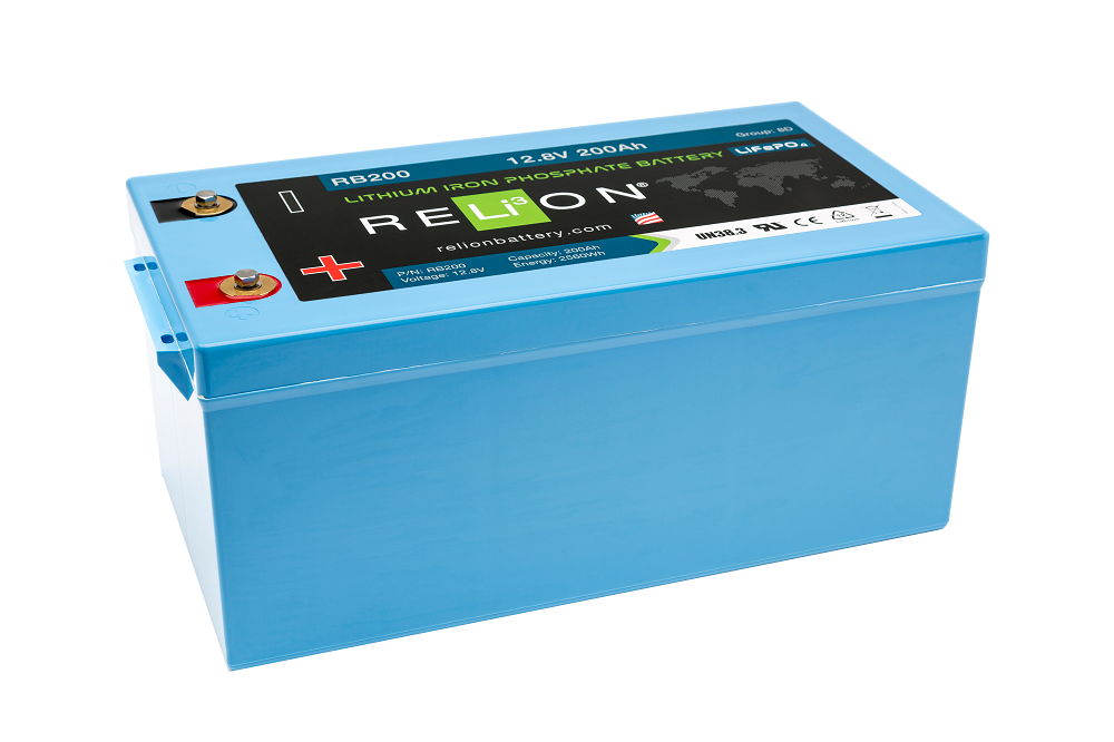 AIMS Power LiFePO4 Battery 12V 200Ah with Bluetooth Monitoring